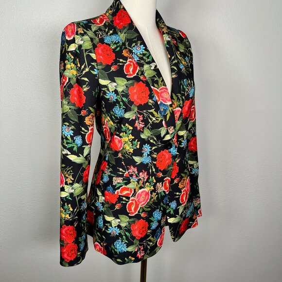 Alice + Olivia Floral Print Blazer - Size 0 - Picture 3 of 8